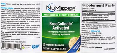 NuMedica BrocColinate Activated source label used in the packaging illustration