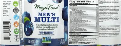 MegaFood Men's Multi Wild Blueberry product packaging