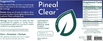 Purium Pineal Clear source label used in the packaging illustration