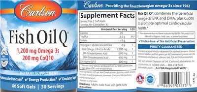 Carlson Fish Oil Q source label used in the packaging illustration