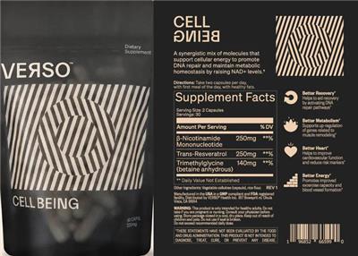 VERSO Cell Being source label used in the packaging illustration