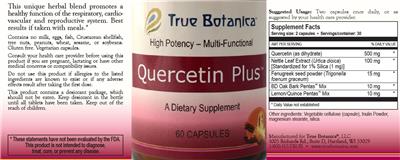 True Botanica Quercetin Plus product packaging