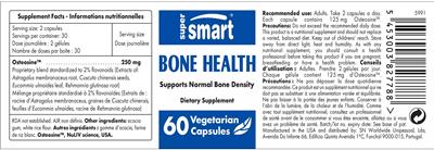 SuperSmart Bone Health source label used in the packaging illustration