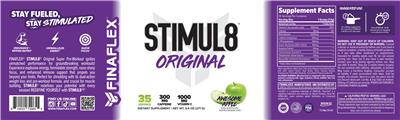 FINAFLEX Stimul8 Original Awesome Apple source label used in the packaging illustration