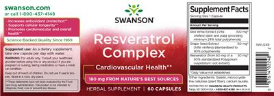 Swanson Resveratrol Complex source label used in the packaging illustration