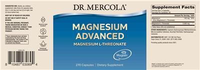Dr. Mercola Magnesium Advanced source label used in the packaging illustration