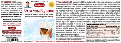 ProCaps Vitamin D3 5000 product packaging