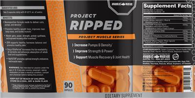 Anabolic Warfare Project Ripped source label used in the packaging illustration
