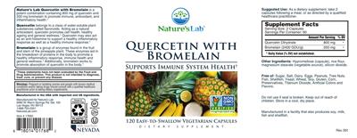 Nature's Lab Quercetin with Bromelain source label used in the packaging illustration
