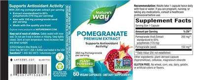 Nature's Way Pomegranate Premium Extract product packaging