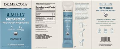 Dr. Mercola Biothin Metabolic Unflavored product packaging