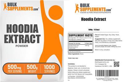 BulkSupplements.com Hoodia Extract product packaging