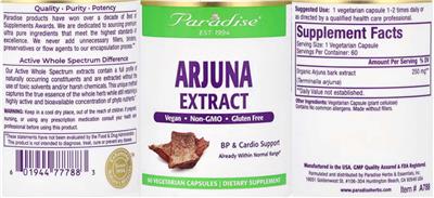 Paradise Arjuna source label used in the packaging illustration