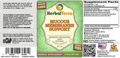 Herbal Terra Mucous Membranes Support Alcohol Free product packaging