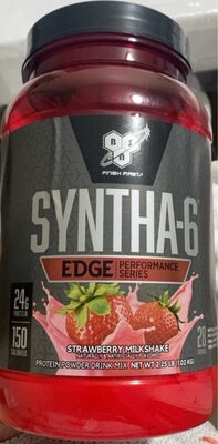 BSN Syntha-6 Edge Strawberry Milkshake source label used in the packaging illustration