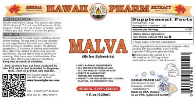 Hawaii Pharm Malva product packaging