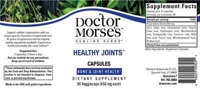 Doctor Morse's Healing Herbs Healthy Joints Capsules 450 mg product packaging