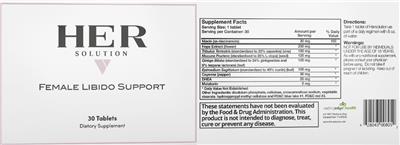 HerSolution Female Libido Support source label used in the packaging illustration