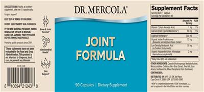 Dr. Mercola Joint Formula source label used in the packaging illustration
