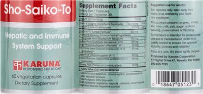 Karuna Sho-Saiko-To source label used in the packaging illustration