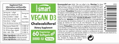 SuperSmart Vegan D3 5000 IU product packaging