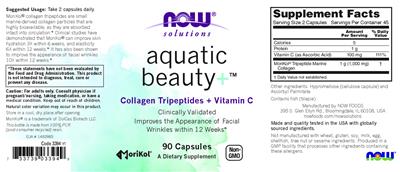 NOW Solutions Aquatic Beauty+ source label used in the packaging illustration