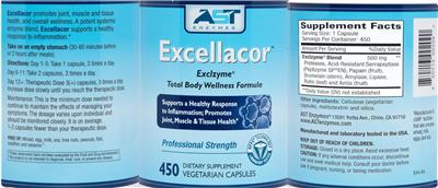 AST Enzymes Excellacor source label used in the packaging illustration