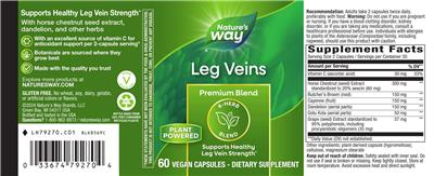 Nature's Way Leg Veins product packaging