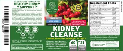 Number One Nutrition Kidney Cleanse product packaging