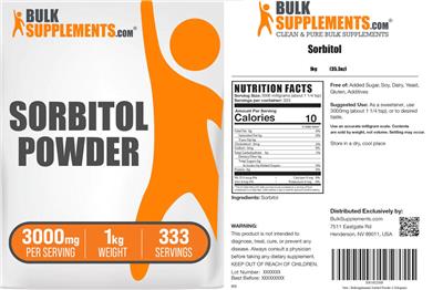 BulkSupplements.com Sorbitol product packaging