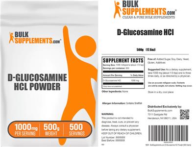 BulkSupplements.com D-Glucosamine HCl product packaging