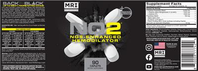 MRI Performance NO2 Nos-Enhanced Hemodilator source label used in the packaging illustration