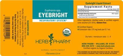 Herb Pharm Eyebright source label used in the packaging illustration