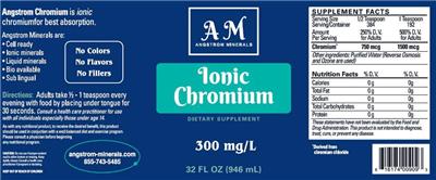 AM Angstrom Minerals Ionic Chromium source label used in the packaging illustration