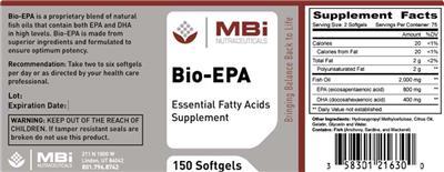 MBi Nutraceuticals Bio-EPA source label used in the packaging illustration
