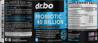 dr.bo Probiotic 40 Billion product packaging
