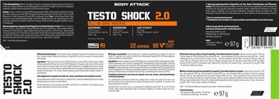 Body Attack Testo Shock 2.0 source label used in the packaging illustration