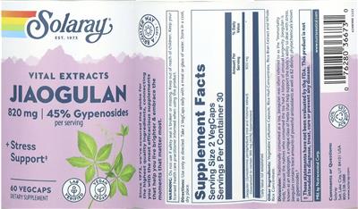 Solaray Jiaogulan 820 mg product packaging