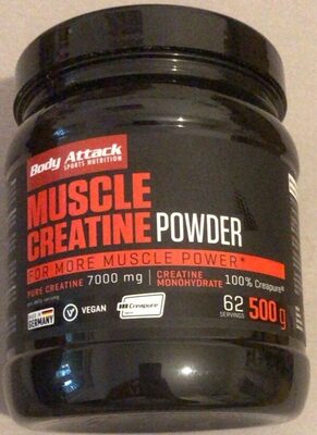 Body Attack Sports Nutrition Muscle Creatine Powder 7000 mg product packaging
