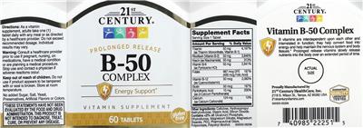 21st Century B-50 Complex source label used in the packaging illustration