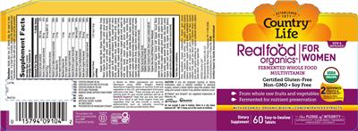 Country Life Realfood Organics for Women product packaging