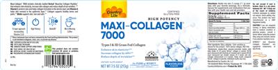 Country Life Maxi-Collagen 7000 Flavorless Powder product packaging