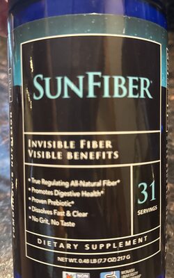 Tomorrow's Nutrition Pro SunFiber source label used in the packaging illustration