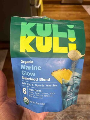 Kuli Kuli Marine Glow source label used in the packaging illustration