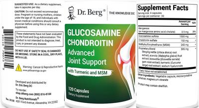 Dr. Berg Glucosamine Chondroitin source label used in the packaging illustration