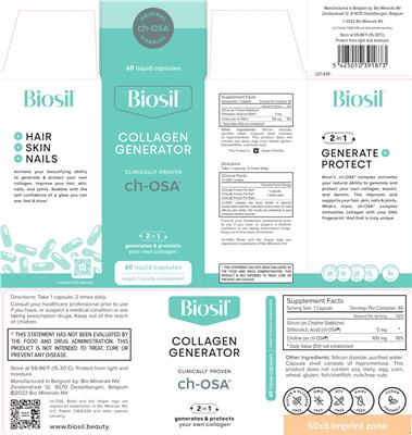 Biosil Collagen Generator source label used in the packaging illustration