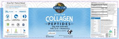 Garden of Life Grass Fed Collagen Peptides Unflavored product packaging