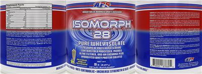 APS Isomorph 28 Delicious Vanilla Milkshake source label used in the packaging illustration