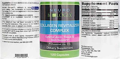 Neurobiologix Collagen Revitalizer Complex source label used in the packaging illustration