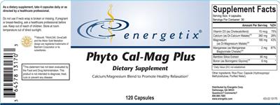 Energetix Phyto Cal-Mag Plus source label used in the packaging illustration
